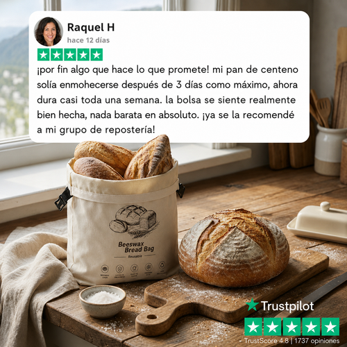 🇪🇸 Bolsas para pan Cerapan de algodón 100 % con cera de abeja