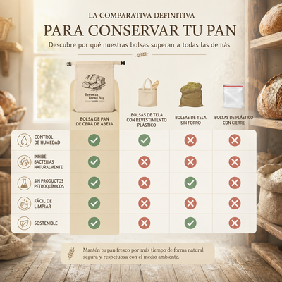 🇪🇸 Bolsas para pan Cerapan de algodón 100 % con cera de abeja