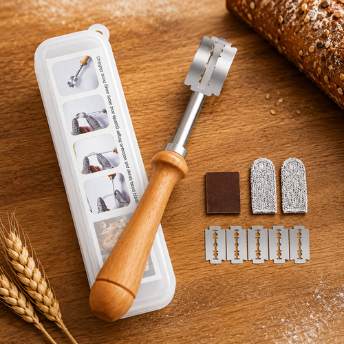 🎁 Cortador de pan GRATIS con 10 cuchillas de acero inoxidable